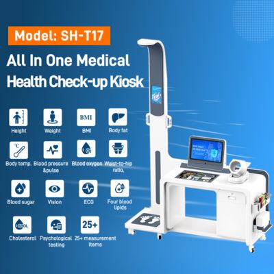 Multi Functions Self-service Health Checkup Station BMI Blood Pressure Medical Health Check Kiosk Physical Examination Machine  