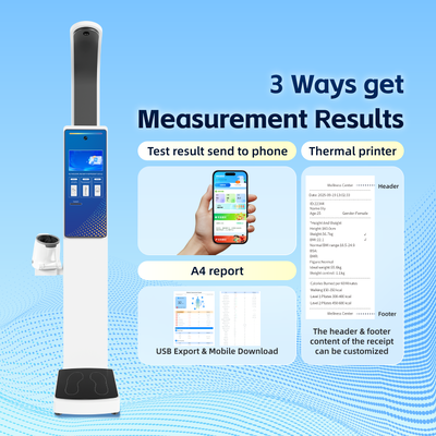 Blood Pressure Monitor Smart Height and Weight Scale Heart Rate Measuring Touchscreen Screen