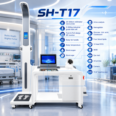 SH-T17 Medical Kiosk Self Service Intelligent Detection Kiosk All-in-One Multifunctional Health Diagnostic
