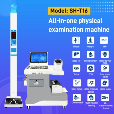 Chiosco sanitario medico Stazione self-service completa per il controllo del corpo completo con telemedicina Caratteristiche Chiosco in acciaio per la pressione sanguigna