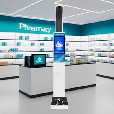 Bilancia elettronica ad ultrasuoni BMI Misurazione ospedali farmacia Bilancia digitale per altezza per esseri umani con stampante