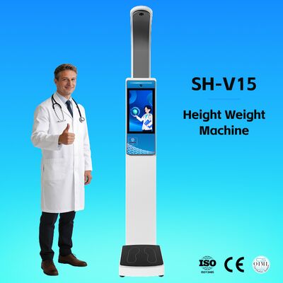 Altezza Bilancia BMI LCD Schermo intelligente Stampante termica Rapporto elettronico Frequenza cardiaca Farmacia OEM