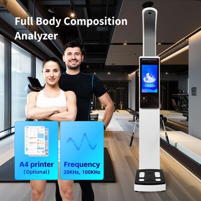 Bilancia analizzatrice corporea intelligente a 8 elettrodi da 19 pollici con grande display LCD per palestre di centri fitness